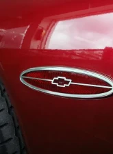 American Car Craft Side Marker Trim Polished Chevy Bowtie GML Rear Side 2pc Chevrolet Corvette 1997-2004                                     - ACC-032034 - Image 3